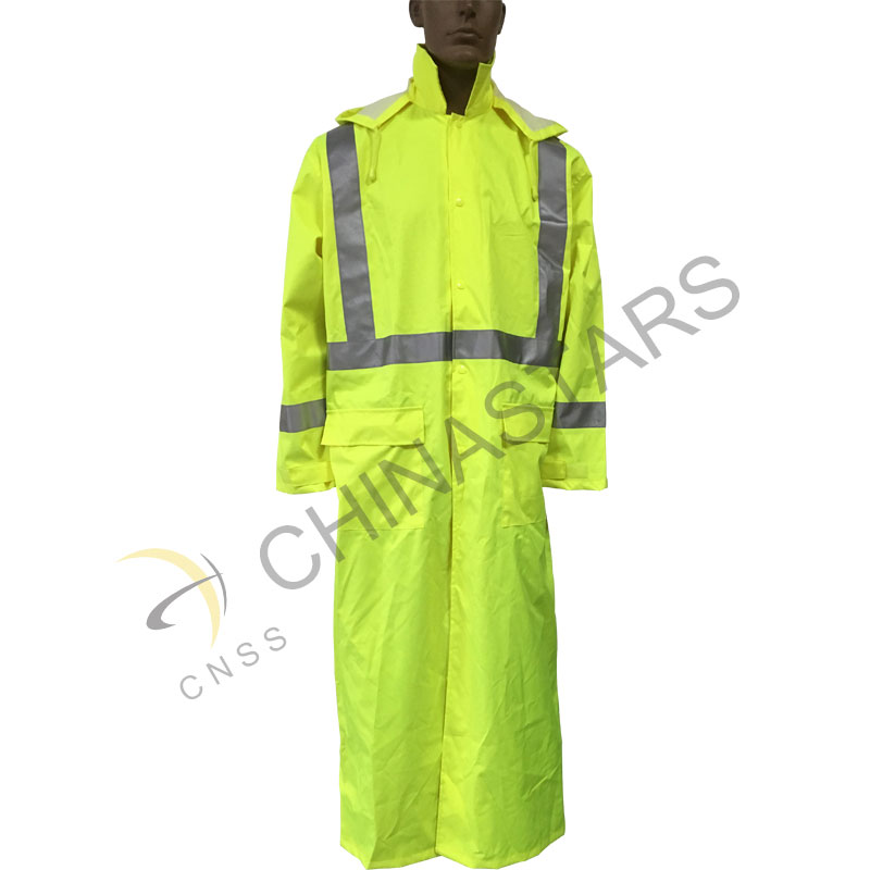 waterproof hi vis reflective long coverall