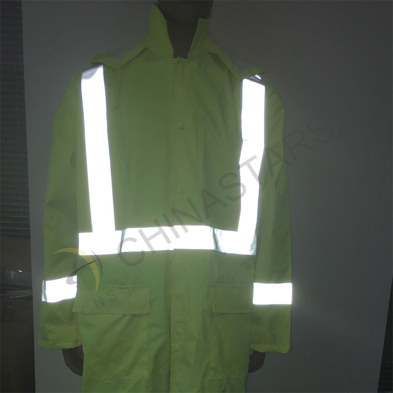 waterproof hi vis reflective long coverall