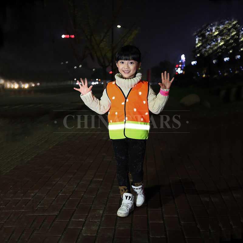 High vis children safety vest in two tone