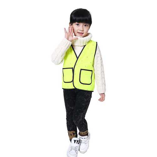  Children safety vest with reflective dot pattern