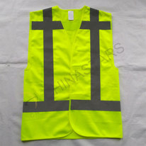 Reflective safety vest with cross reflective tape