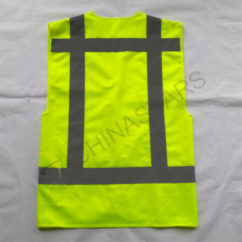 Reflective safety vest with cross reflective tape 