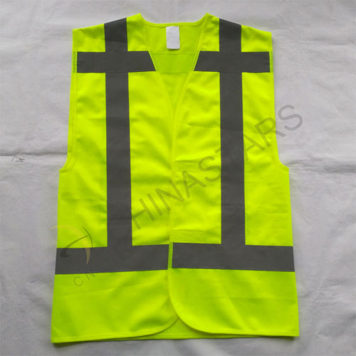 Reflective safety vest with cross reflective tape 