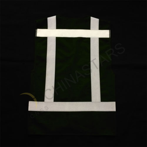 Reflective safety vest with cross reflective tape 