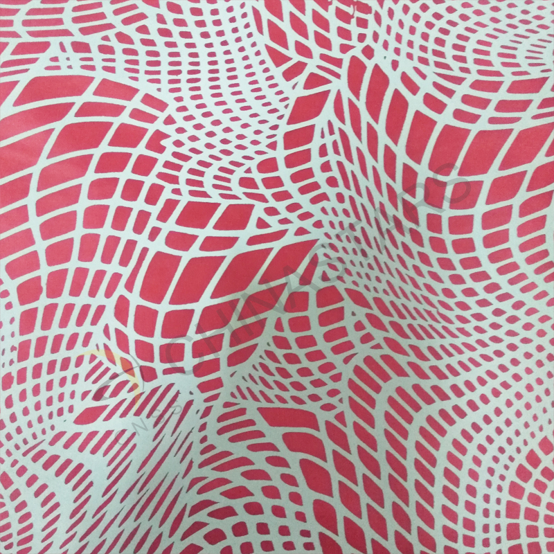 Reflective printing fabric with curve pattern 