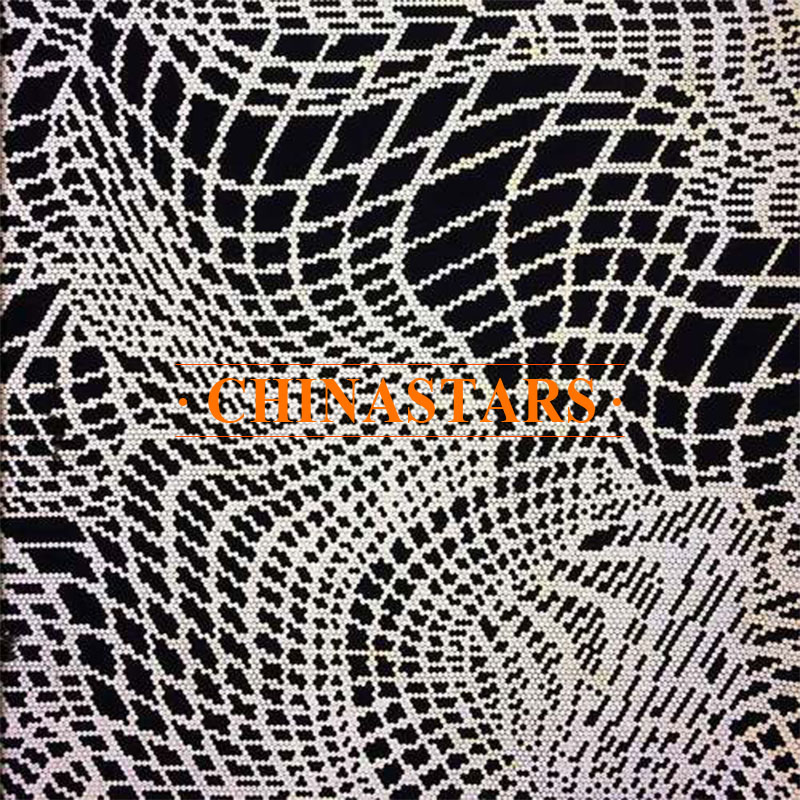 Reflective printing fabric with curve pattern 