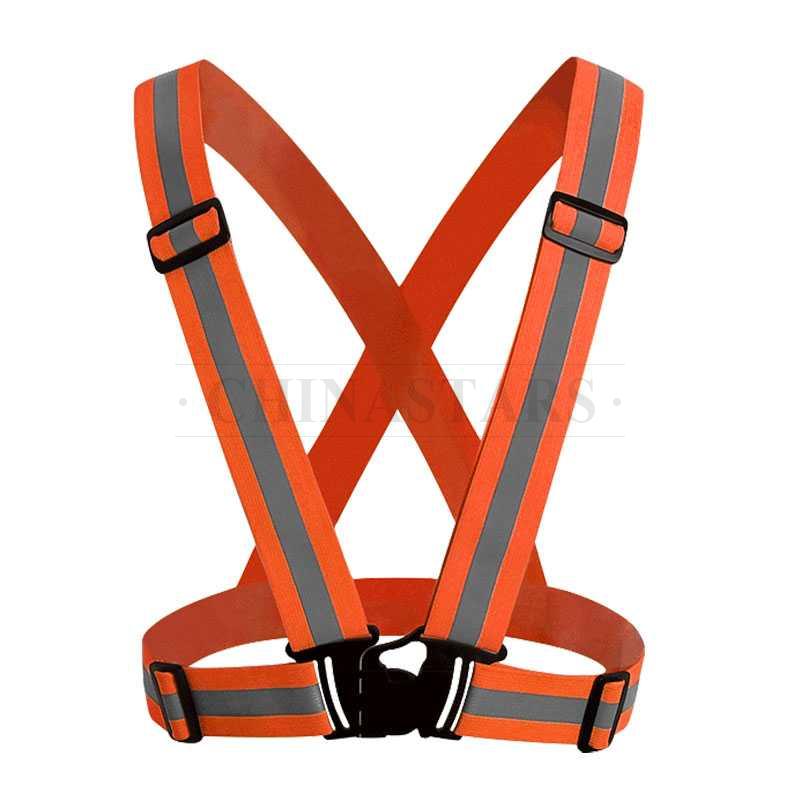 Gilet de sécurité élastique, ceinture réfléchissante pour les sports de plein air