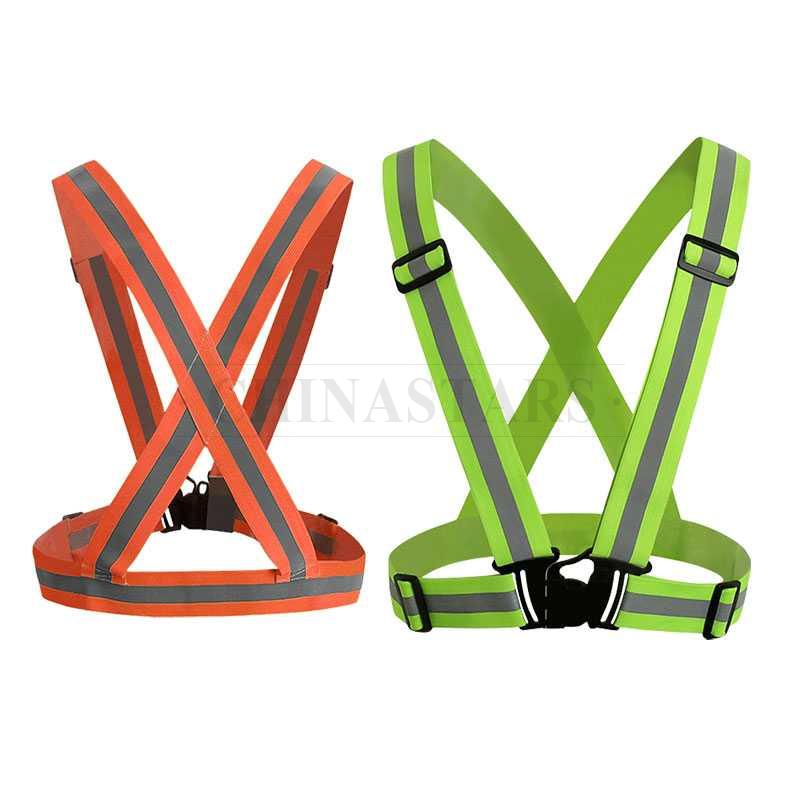 Elastic Reflective Fastener Vest Traffic Safety Clothing Security Strap T3