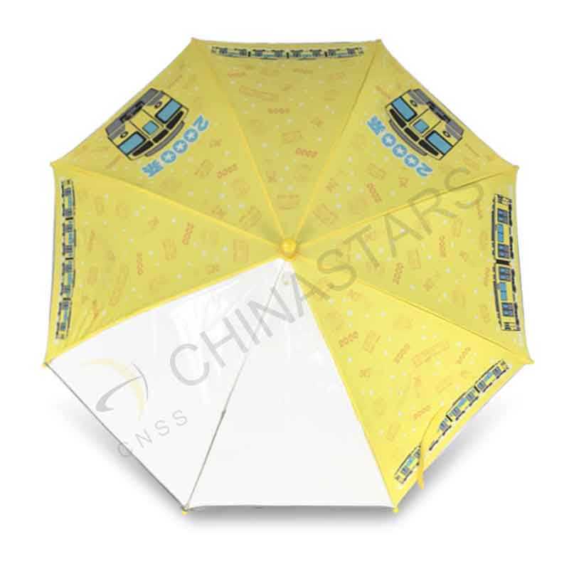 Stick safety umbrella with reflective edge for children