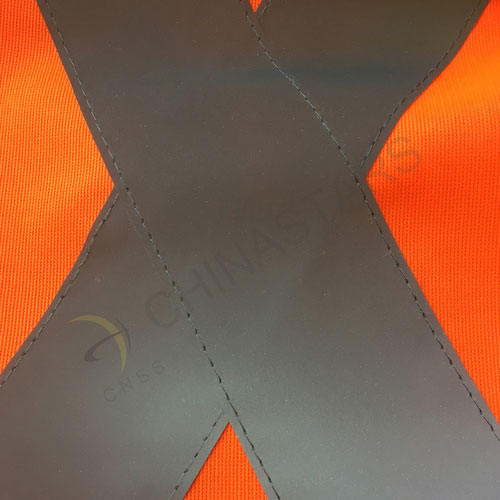 Chaleco reflectante naranja fluorescente con tiras reflectantes X