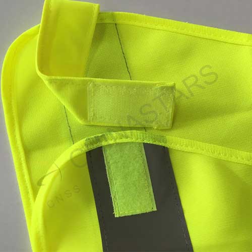 Chaleco de seguridad para mascotas amarillo fluorescente con tira reflectante