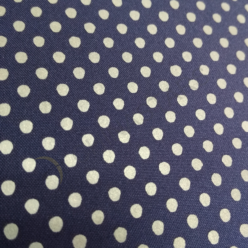 Reflective printing fabric with silver dot pattern