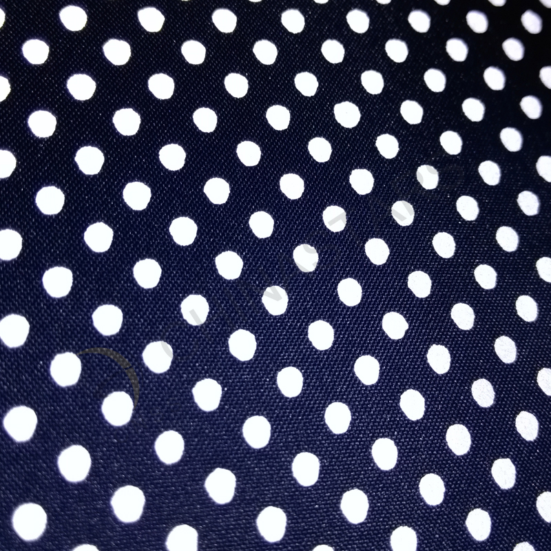 Reflective printing fabric with silver dot pattern