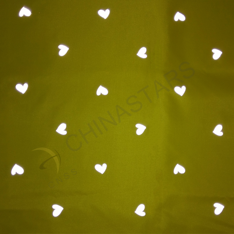 Reflective printing fabric with heart shape pattern