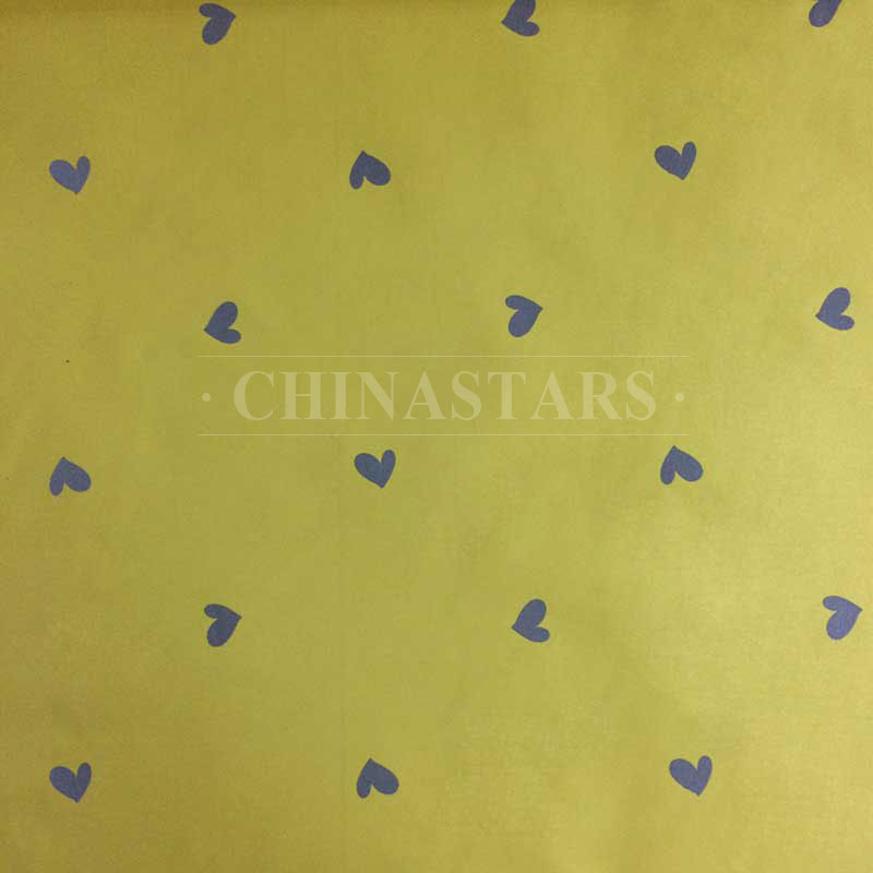 Reflective printing fabric with heart shape pattern