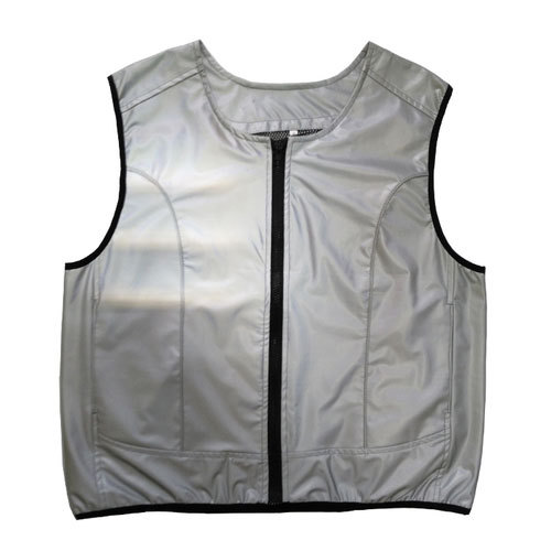 Silver reflective sports vest for outdoor activity