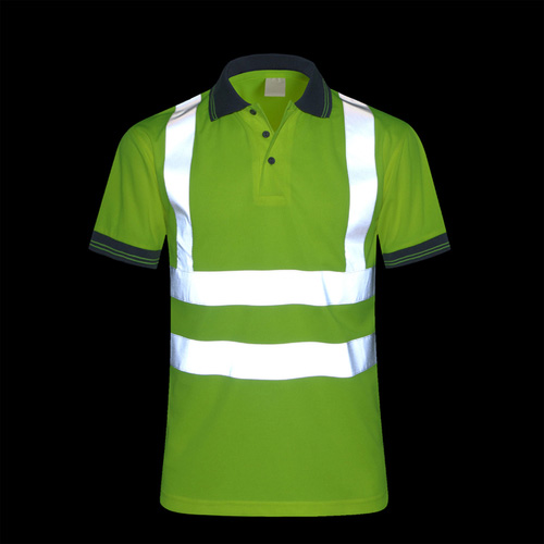 polo de sécurité réfléchissant et respirant jaune fluo