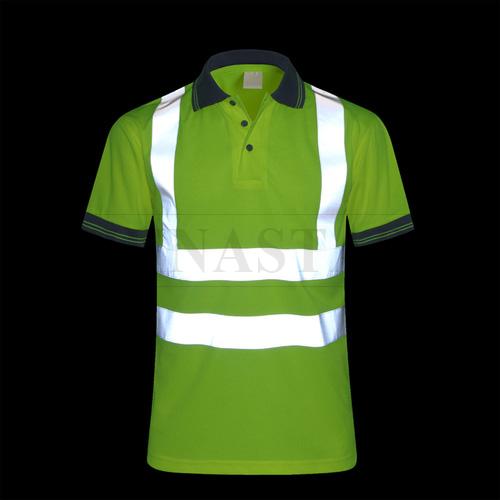 floresan sarı nefes alabilen yansıtıcı güvenlik polo tişört