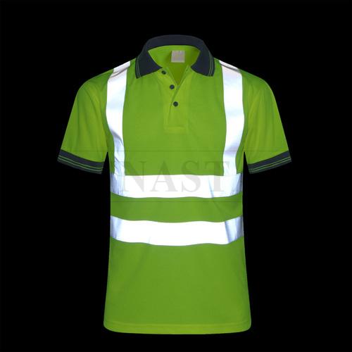 Polo de seguridad reflectante transpirable amarillo fluorescente