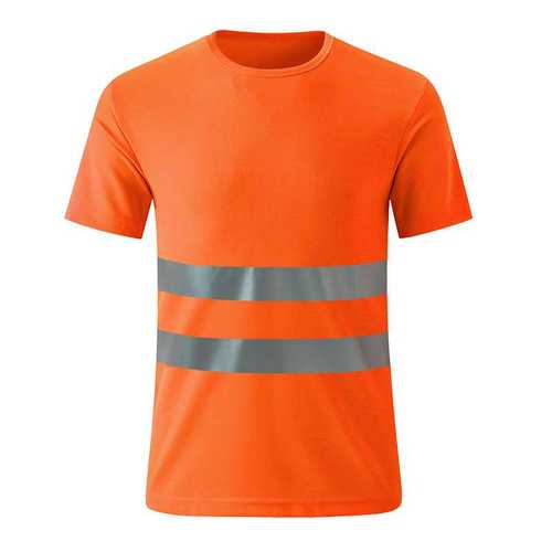 CSR-T010 Reflective safety T shirt with double reflective stripe-ChinaStars