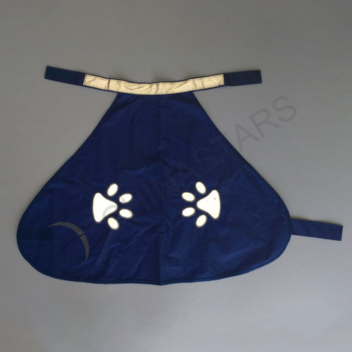 Gilet de sécurité pour chien bleu marine à motif pattes