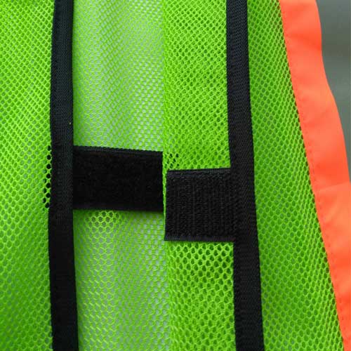 Fluorescent green mesh safety vest 