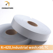 Silver certified industrial wash reflective fabric