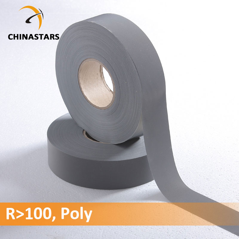 Polyester reflective fabric tape