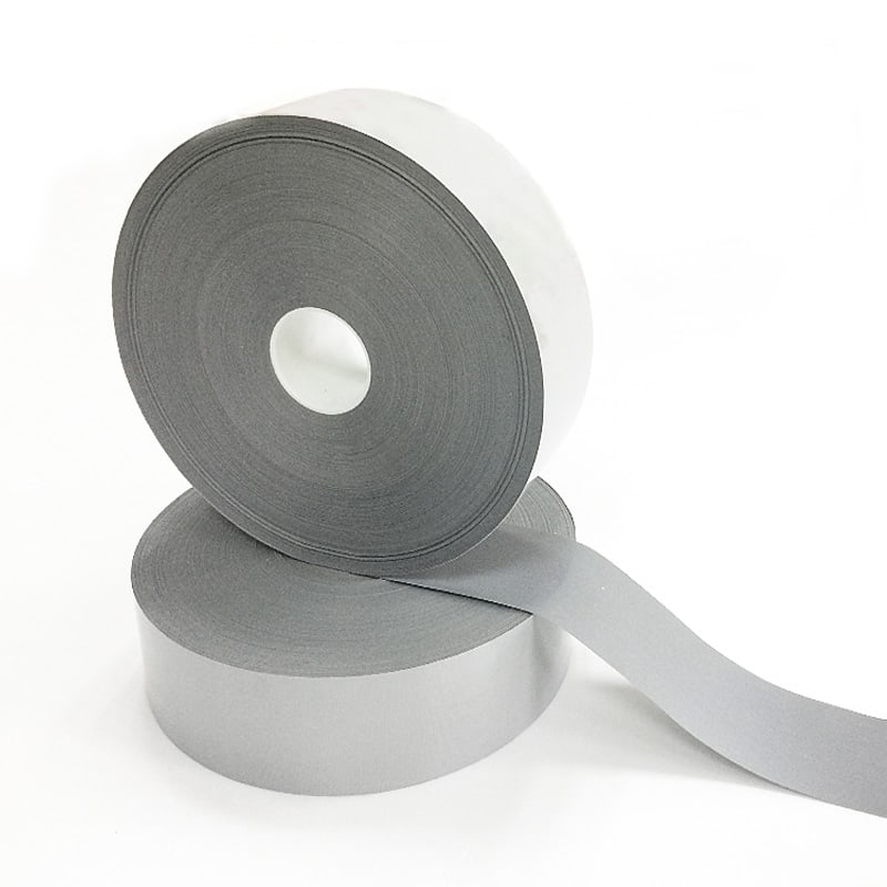 Self-adhesive polyester reflective fabric tape