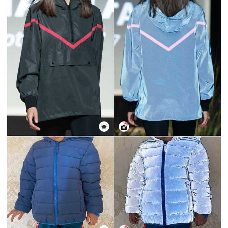 Custom colored reflective fabric for clothing