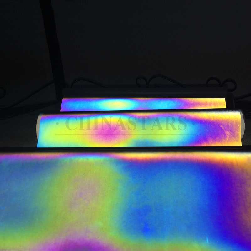 Rainbow reflective heat transfer vinyl film