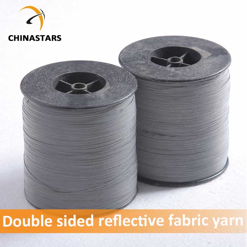 Double side reflective fabric yarn for knitting