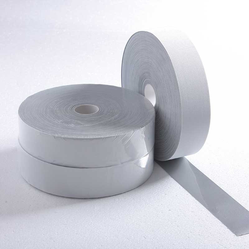 Double sided elastic reflective fabric tape CE certified