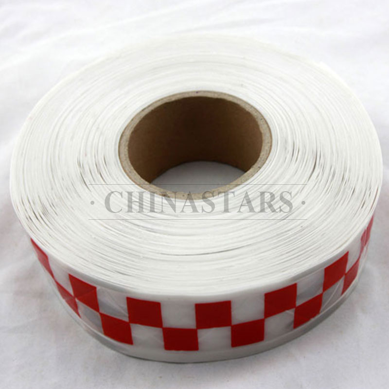 Checkerboard printing reflective prismatic PVC tape 