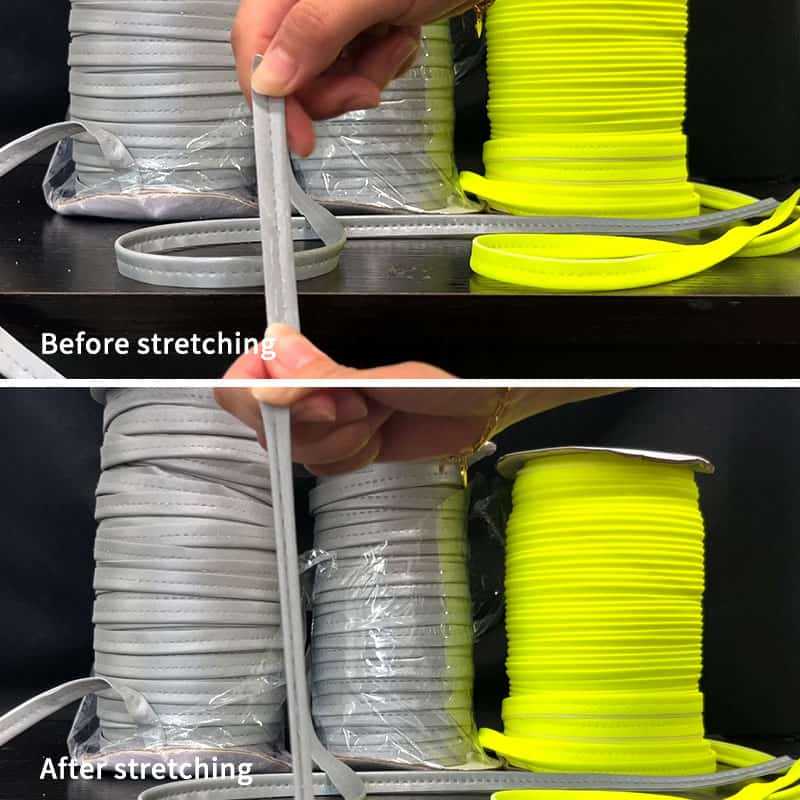 Tubería de spandex reflectante de un solo lado para cinta adhesiva