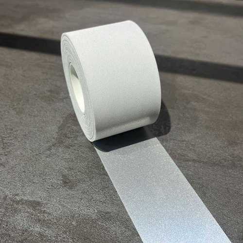 Cinta plateada de tela reflectante de spandex de un solo lado