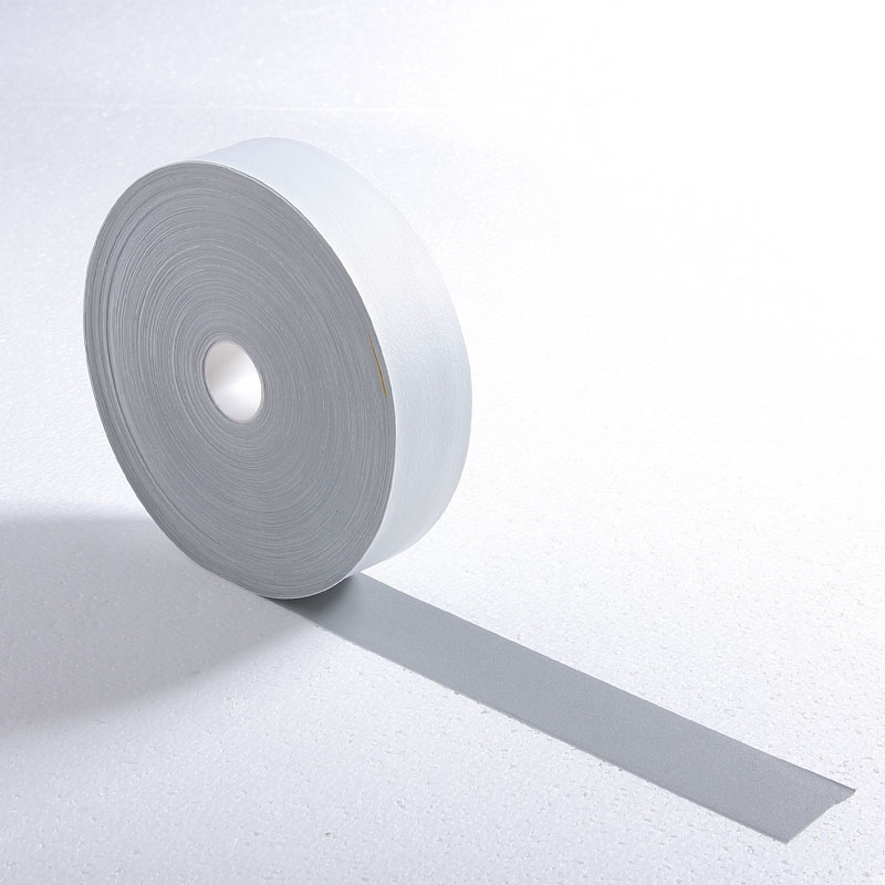 silver single side elastic reflective fabric tape