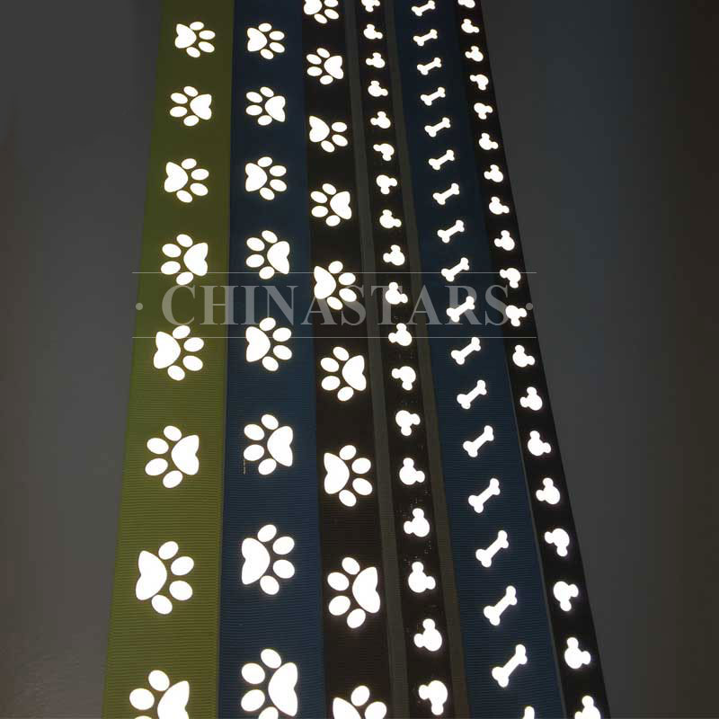 Customizable transfer printing reflective webbing