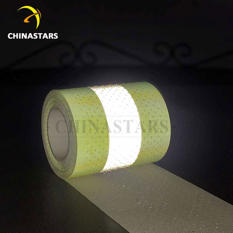 Perforated  Flame retardant reflective tape with sewing path