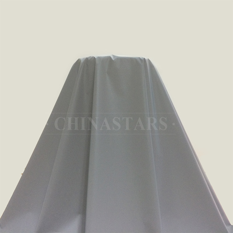 Economical silver grey polyester taffeta reflective fabric 