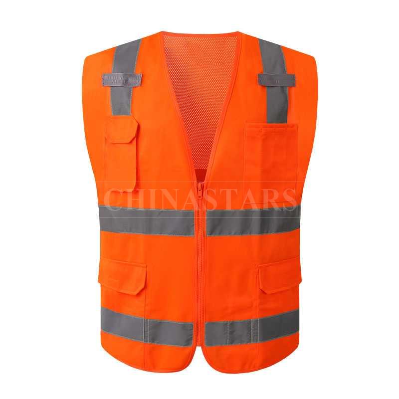 Gilet réfléchissant en maille avec 4 poches