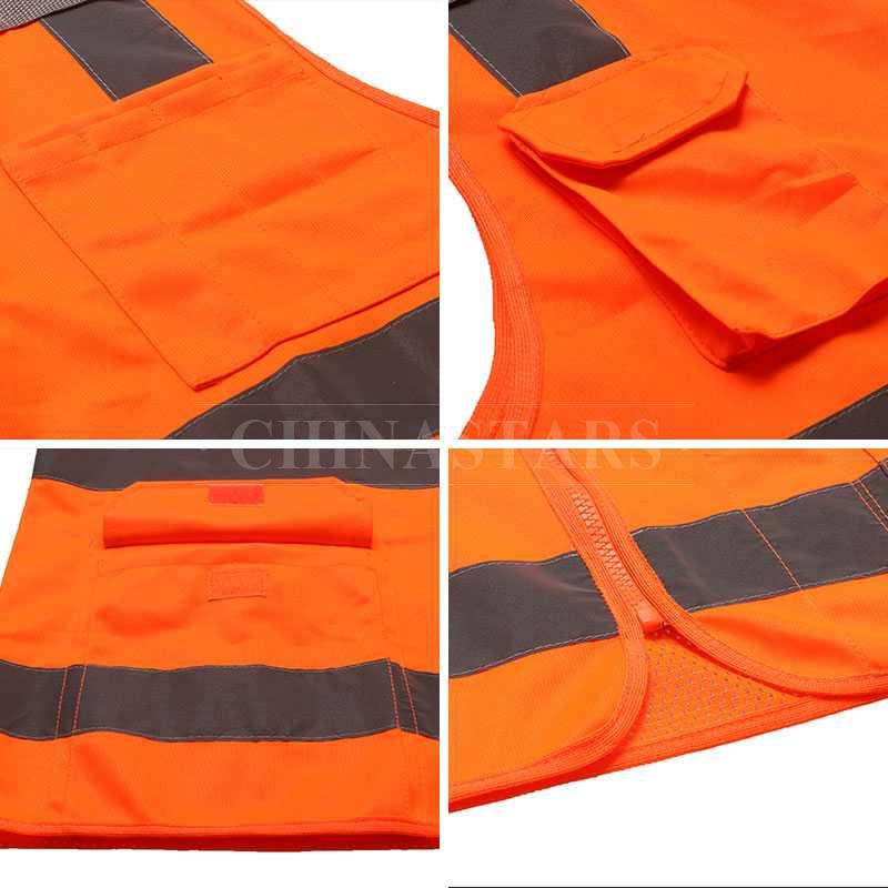 Mesh Reflective Vest With 4 Pockets