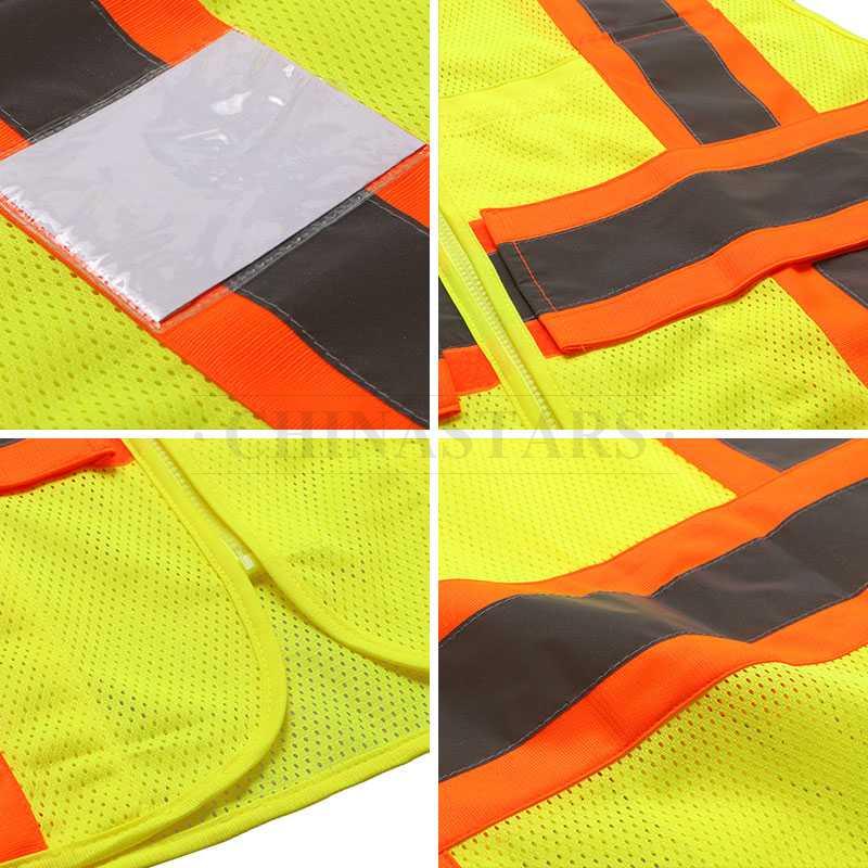 High visibilty reflective vest with pockets