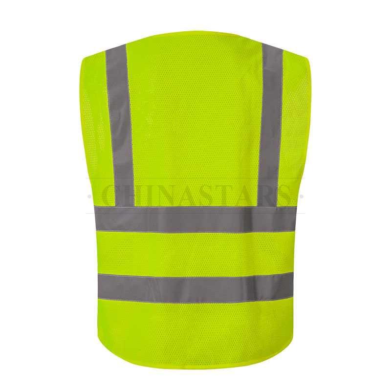 ANSI107 Class 2 mesh reflective vest with zipper closure