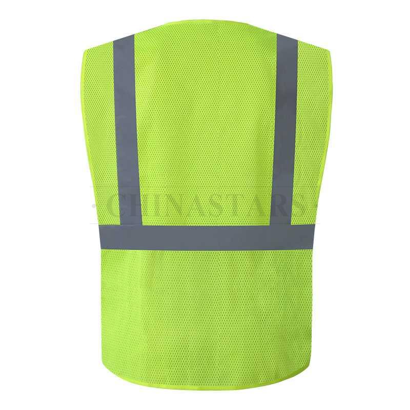 Gilet riflettente in rete staccabile a 5 punti