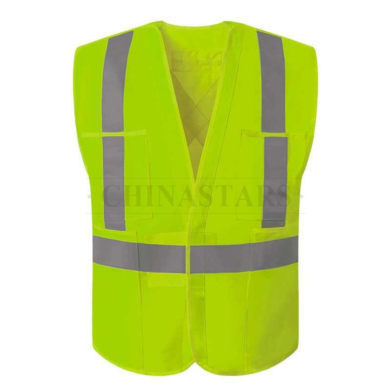 Class 2 high visibility vest with hook and loop Closure