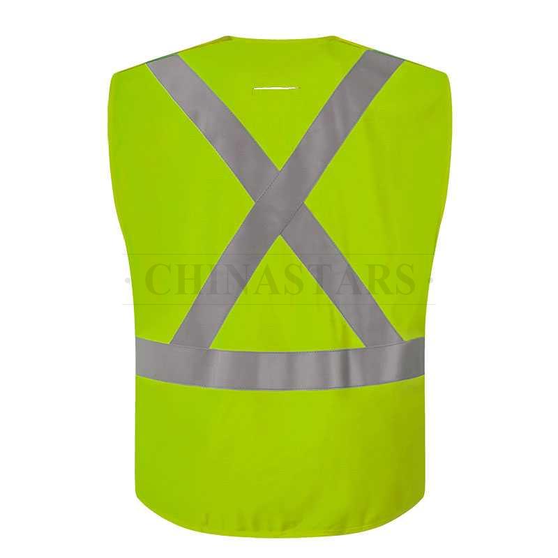 Class 2 high visibility vest with hook and loop Closure