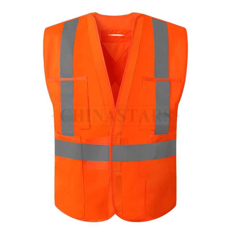 Class 2 high visibility vest with hook and loop Closure