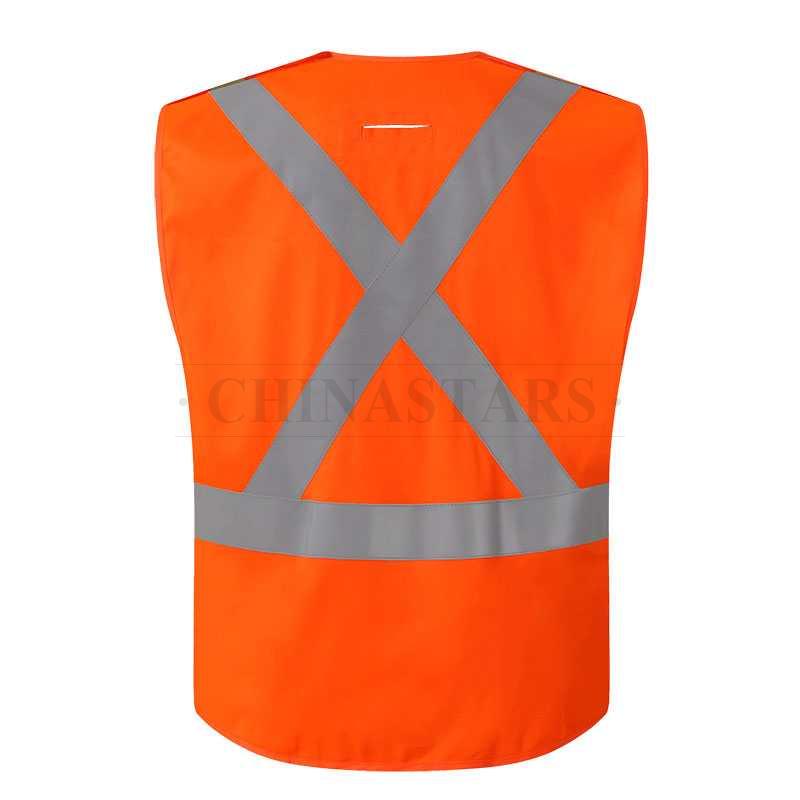 Class 2 high visibility vest with hook and loop Closure