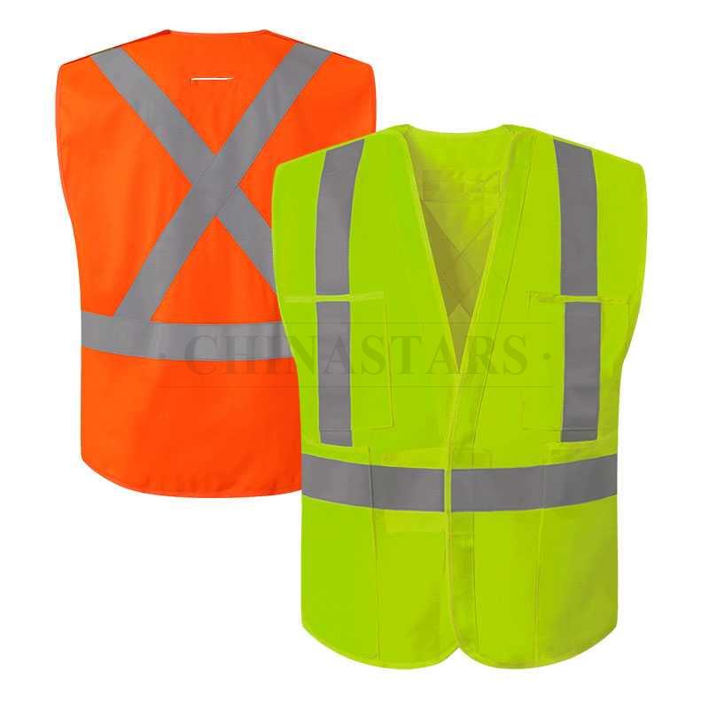 Class 2 high visibility vest with hook and loop Closure